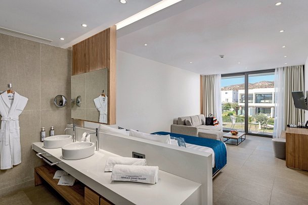 Gennadi Grand Resort - Wohnbeispiel Juniorsuite Gartenblick (Zimmercodierung JBG)