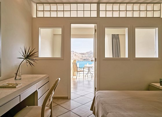 Lindos Royal Resort - Wohnbeispiel Familienzimmer Meerblick (Zimmercodierung FBM)