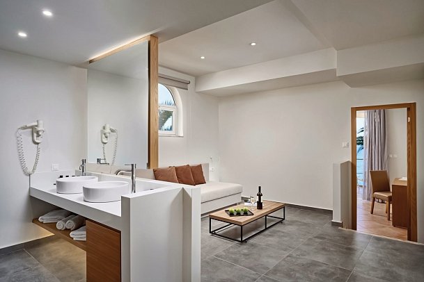 Lindos Royal Resort - Wohnbeispiel Juniorsuite Deluxe Meerblick (Zimmercodierung JDM)