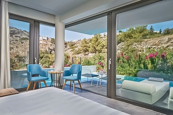 Lindos Grand Resort & Spa - Wohnbeispiel Doppelzimmer Deluxe Privatpool (Zimmercodierung DD1)