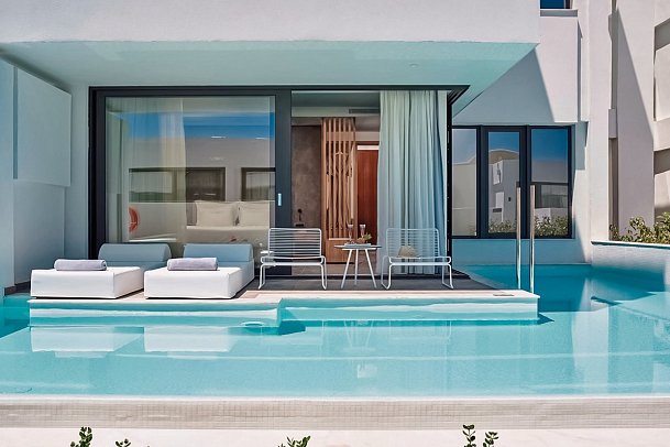 Lindos Grand Resort & Spa - Wohnbeispiel Juniorsuite Deluxe Privatpool (Zimmercodierung JD1)