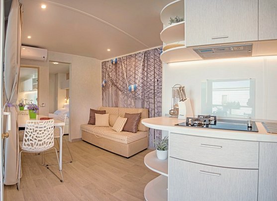 Valamar Camping Baska - Wohnbeispiel Mobilheim Marena Home für 4 plus 2 (Zimmercodierung CM1)