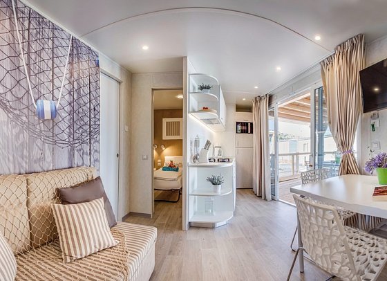Valamar Camping Baska - Wohnbeispiel Mobilheim Marena Home für 4 plus 2 (Zimmercodierung CM1)