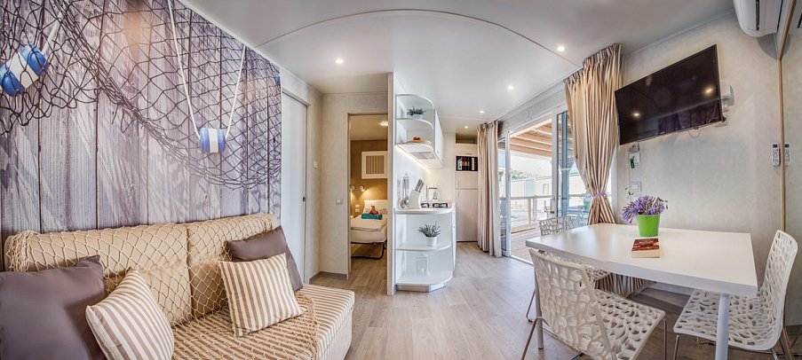 Valamar Camping Baska - Wohnbeispiel Mobilheim Marena Home für 4 plus 2 (Zimmercodierung CM1)