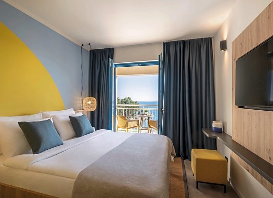 Sunny Krk by Valamar - Wohnbeispiel Zimmer für 2 Meerblick (Zimmercodierung D1M)