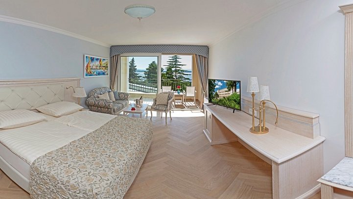 Kvarner Palace - Wohnbeispiel Doppelzimmer Wellness Deluxe Meerblick (Zimmercodierung DDM)