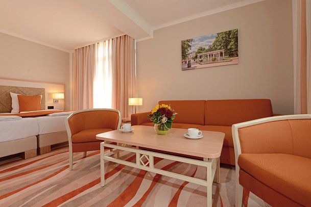 Seehotel Großherzog von Mecklenburg - Wohnbeispiel Juniorsuite (Zimmercodierung JB1)