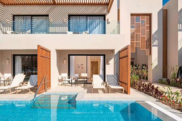 JAZ Elite Amara - Beispiel Terrasse Doppelzimmer Deluxe Swim Up (Zimmercodierung DDQ)