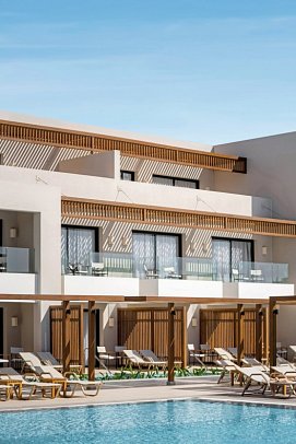 JAZ Elite Amara - Beispiel Terrasse Doppelzimmer Deluxe Swim Up (Zimmercodierung DDQ)