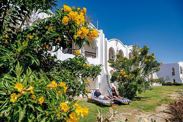 Gorgonia Beach Resort - Beispiel Terrasse Doppelzimmer Standard (Zimmercodierungen DG1 & DC1)