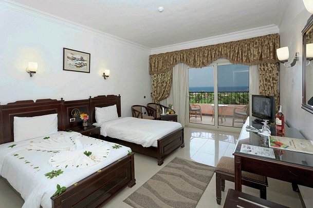 Three Corners Happy Life Beach Resort - Wohnbeispiel Doppelzimmer Komfort Meerseite (Zimmercodierungen DFC & DCC)