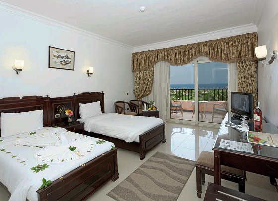 Three Corners Happy Life Beach Resort - Wohnbeispiel Doppelzimmer Komfort Meerseite (Zimmercodierungen DFC & DCC)