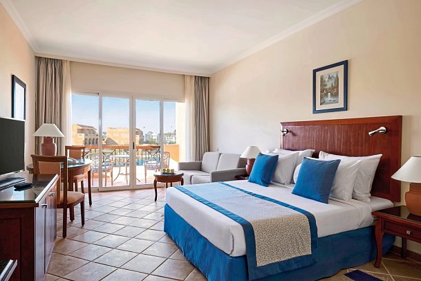 Jaz Grand Marsa - Wohnbeispiel Doppelzimmer Superior Premium Poolblick (Zimmercodierungen DS1 & DC1)