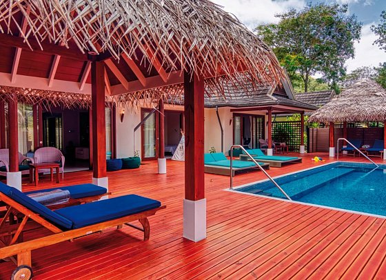 NIVA Labriz Seychelles - Wohnbeispiel Two Bedroom Garden Oasis Family Poolvilla (Zimmercodierungen VI1 & FX8)