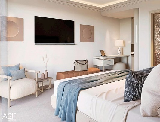 Aegean Melathron - Wohnbeispiel Doppelzimmer Deluxe Meerblick (Zimmercodierung DDM)