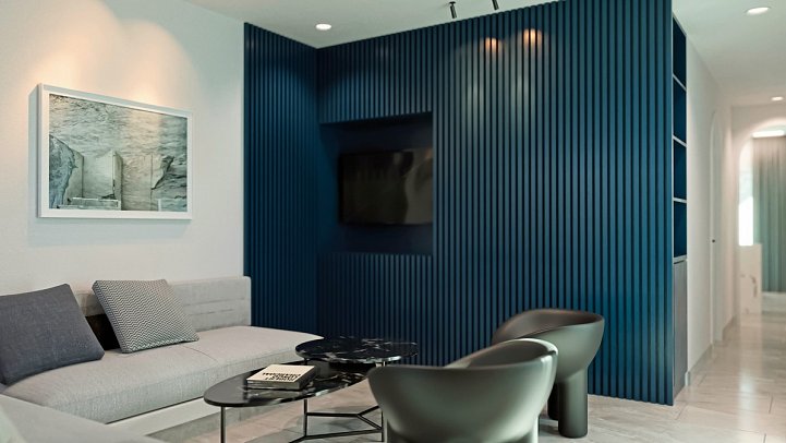 Kassandra Palace Seaside Resort - Wohnbeispiel Suite 1 Schlafzimmer Meerblick (Zimmercodierung WBM)