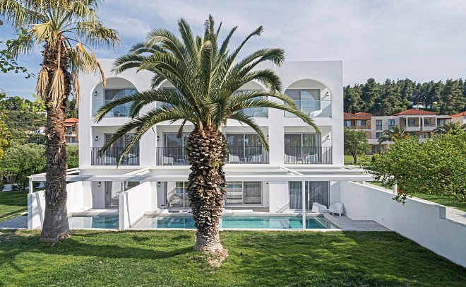 Kassandra Palace Seaside Resort - Suite 1 Schlafzimmer Privatpool (Zimmercodierung W1R)