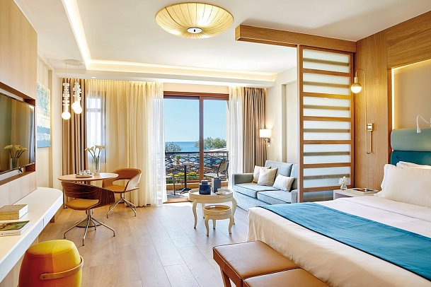 Anthemus Sea Beach Hotel & Spa - Wohnbeispiel Juniorsuite Meeresfront (Zimmercodierung JBO)