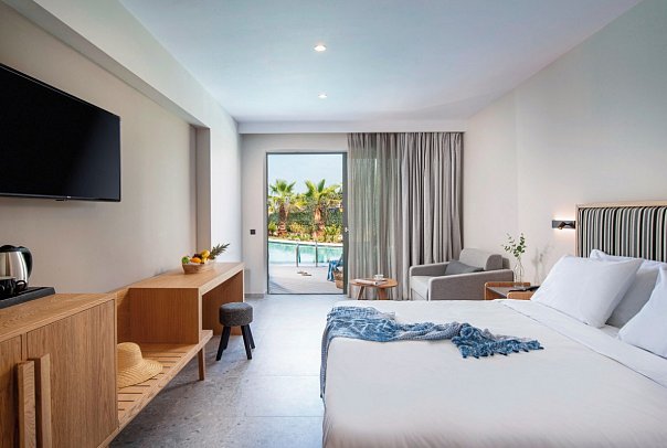 Portes Lithos Luxury Resort - Wohnbeispiel Doppelzimmer Superior Swim-Up (Zimmercodierung DSQ)