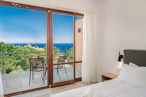 Semeli Boutique - Wohnbeispiel Doppelzimmer seitl. Meerblick (Zimmercodierung DBN)