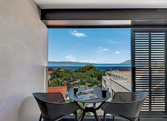 Boutique Hotel Noemia - Beispiel Balkon Familienzimmer Verbindungstür (Zimmercodierung FV1)