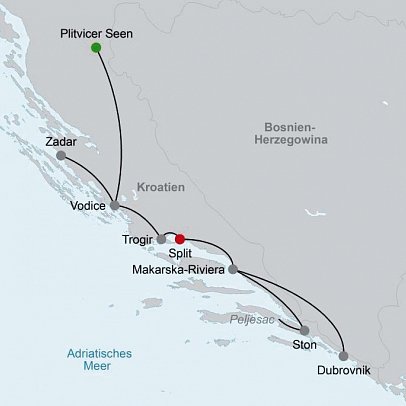 Busrundreise Höhepunkte Kroatiens