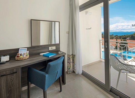 Bluesun Hotel Alga - Wohnbeispiel Doppelzimmer Meerseite (Zimmercodierungen DBC & DC5)
