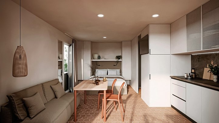 Pinadria Adriatic Coast - Wohnbeispiel Mobilheim Glamping (Zimmercodierungen CB1 & CM2)