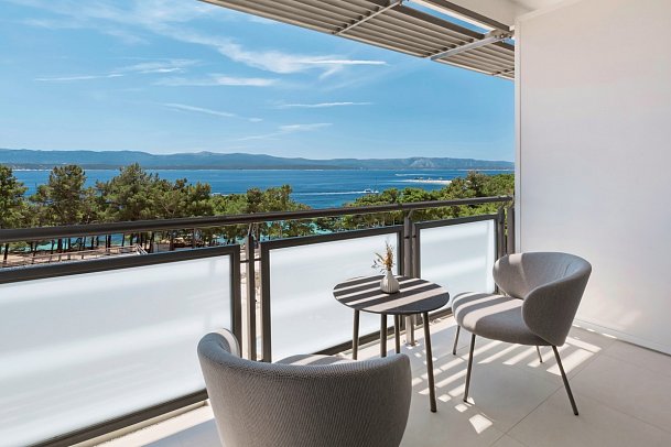 Bluesun Hotel Elaphusa - Wohnbeispiel Doppelzimmer Premium Meerblick (Zimmercodierung DMM)