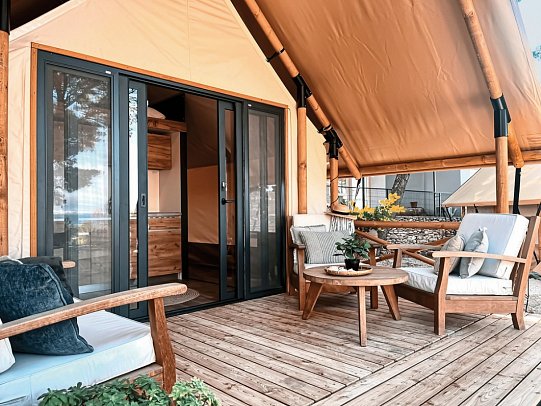 Watermann Beach Village Camp & Glamping - Wohnbeispiel Glamping-Zelt (Zimmercodierung CB1)