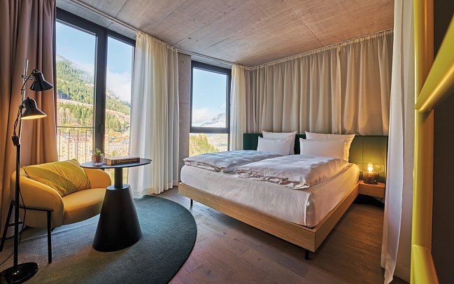 Urban Nature Bad Gastein – Badeschloss - Wohnbeispiel Doppelzimmer Komfort (Zimmercodierungen DF1, DF2 & DF3)