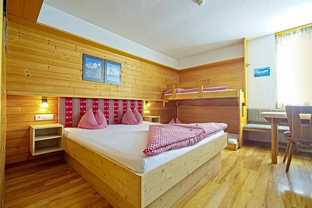 Berghotel Rudolfshütte - Wohnbeispiel Familienzimmer Weißsee (Zimmercodierung FB1)