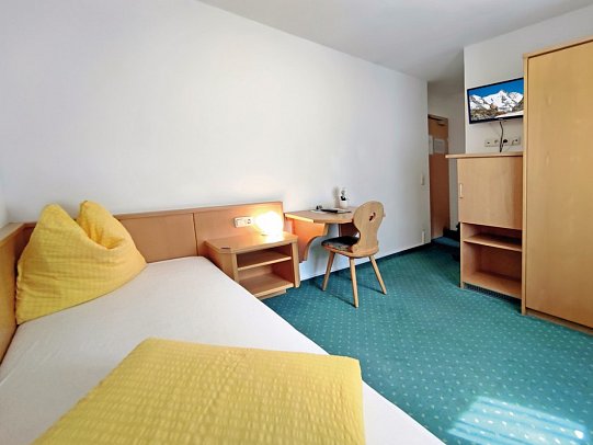 Hotel Wasserfall - Wohnbeispiel Einzelzimmer (Zimmercodierung EB1)