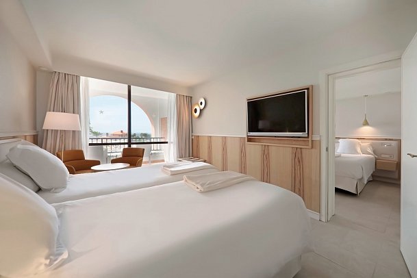 Iberostar Selection Anthelia - Wohnbeispiel 2 Doppelzimmer mit Verbindungstür seitl. Meerblick (Zimmercodierungen DV1 & DV2)