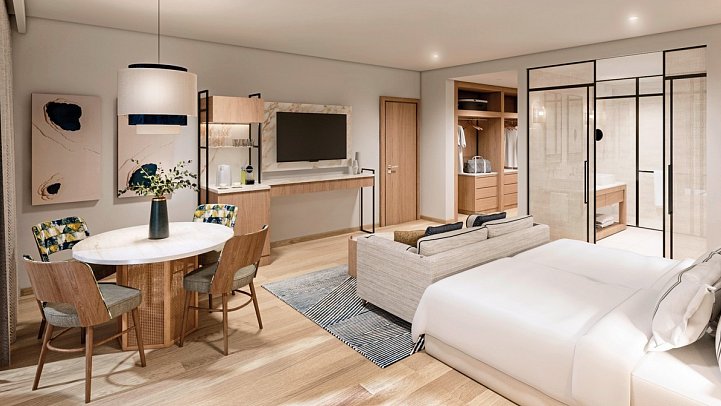 Meliá Durres Albania - Wohnbeispiel Doppelzimmer Deluxe Poolblick (Zimmercodierungen DDP & DD3)