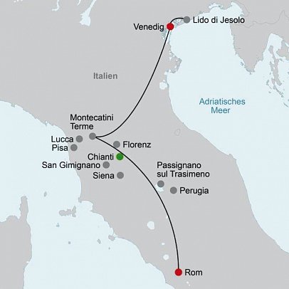 Kulturreise durch Italien