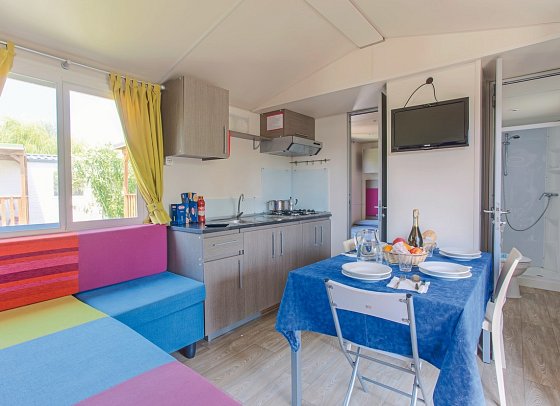 Camping Rosapineta Süd - Wohnbeispiel Mobilheim (Zimmercodierungen CB1, CB2 & CB3)