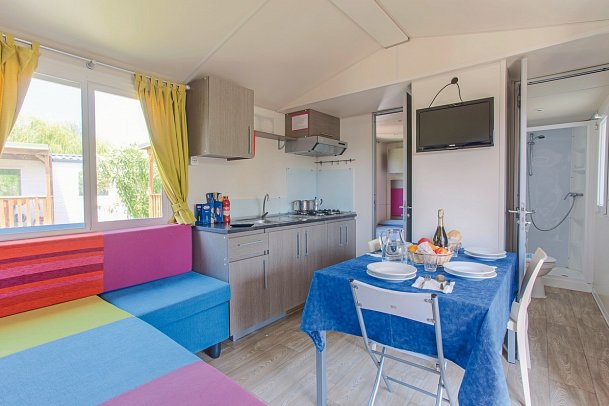 Camping Rosapineta Süd - Wohnbeispiel Mobilheim (Zimmercodierungen CB1, CB2 & CB3)