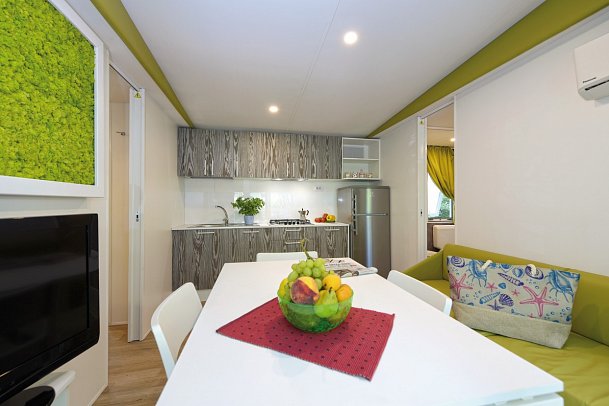 Camping Pino Mare - Wohnbeispiel Mobilheim Green (Zimmercodierung CB1)