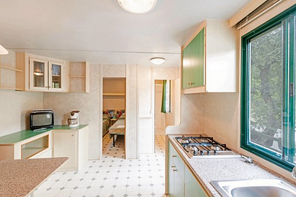 Camping Toscolano - Wohnbeispiel Mobilheim Standard (Zimmercodierungen CB2 & CB3)