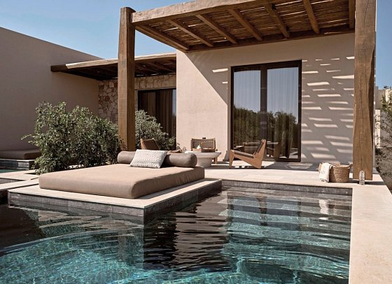 Pierros Verde Private Suites - Wohnbeispiel Suite Superior Private Pool Meerblick (Zimmercodierung WS1)