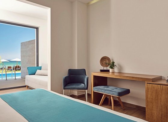 Cavo Orient Beach Hotel - Wohnbeispiel Seaside Suite mit Private Pool (Zimmercodierung W1R)
