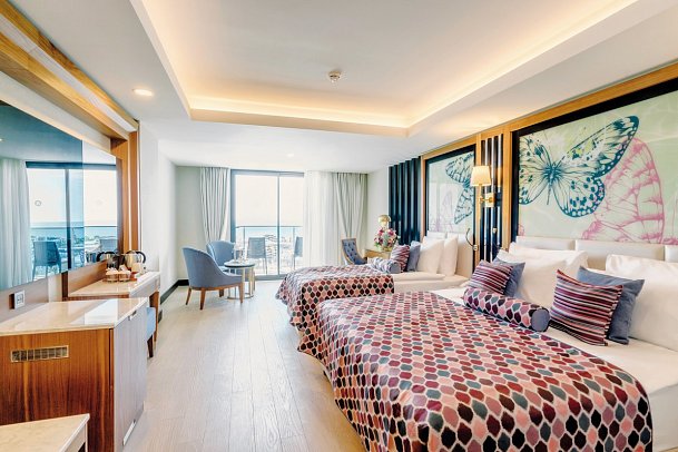 Adalya Elite Lara - Wohnbeispiel Doppelzimmer Meerblick (Zimmercodierungen DBM & DCM)