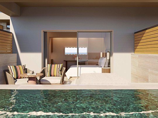 Avali, Mar-Bella Collection - Wohnbeispiel Deluxe Double Room Private Pool Front Sea View (Zimmercodierung DDR)