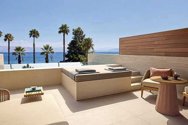 Avali, Mar-Bella Collection - Wohnbeispiel Deluxe Double Room Private Pool Front Sea View (Zimmercodierung DDR)