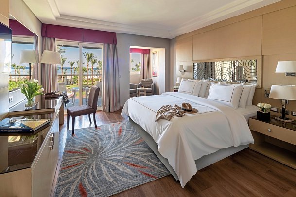 Rixos Premium Seagate - Wohnbeispiel Doppelzimmer Premium seitlicher Meeblick (Zimmercodierungen DMM & DC5)