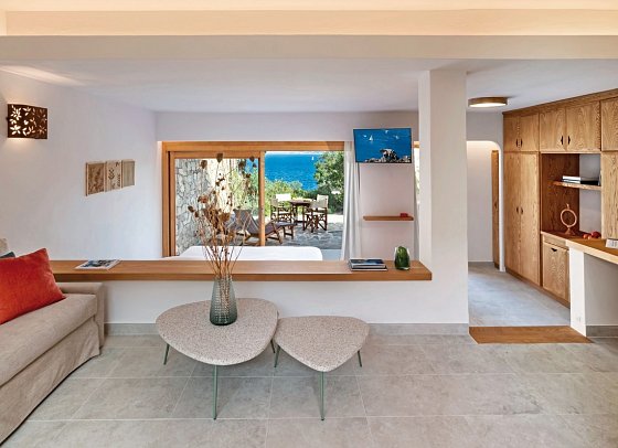 Capo d`Orso Hotel Thalasso & SPA - Wohnbeispiel Suite Caprera Open Space Meerblick (Zimmercodierung W1M)