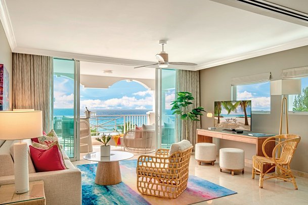 O2 Beach Club & Spa - Wohnbeispiel Concierge One Bedroom Suite Oceanfront (Zimmercodierung WB1)