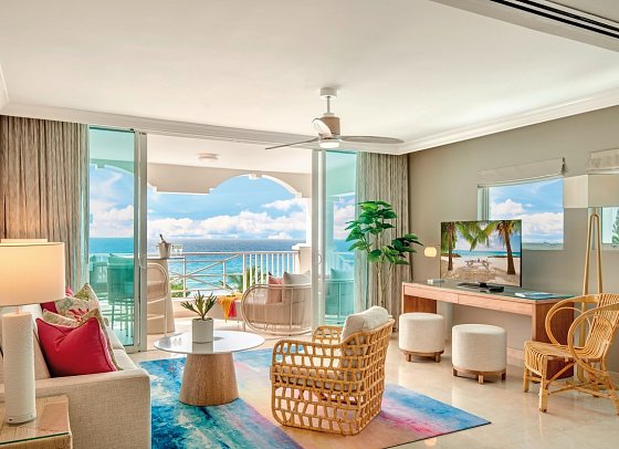 O2 Beach Club & Spa - Wohnbeispiel Concierge One Bedroom Suite Oceanfront (Zimmercodierung WB1)