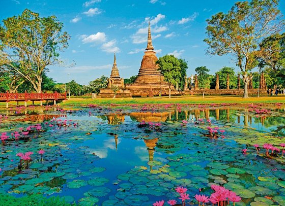 Erlebnis Nord-Thailand - Tempelruinen Wat Sa Si, Sukhothai